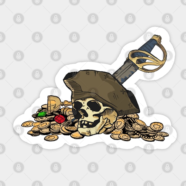 Pirate gold Sticker by Rackham